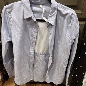 LULULEMON women’s Blue Button-Up Shirt